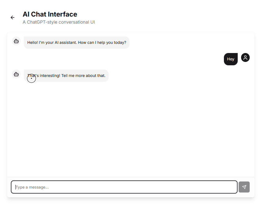 AI Chat Interface